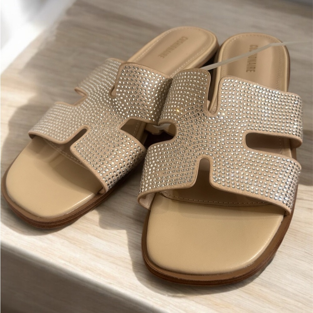 Glamorous Rhinestone Slide Sandals - Picture 4 of 8